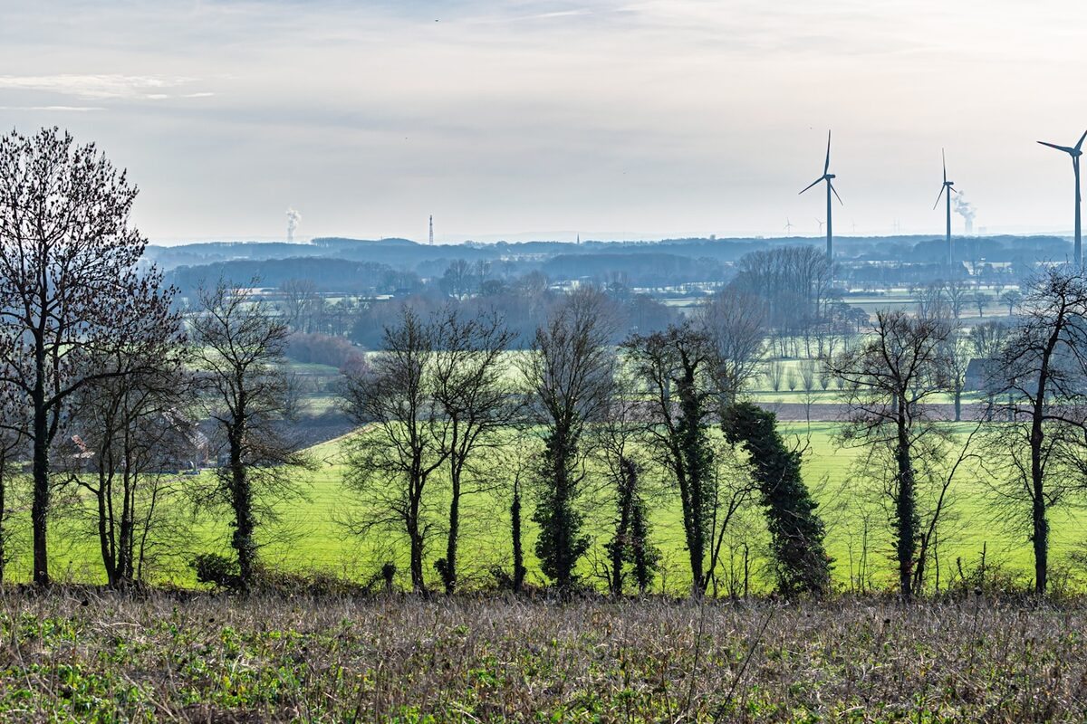 Windkraftanlagen in einem Energieprojekt